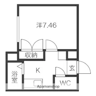 プラザイン麻生【3階】の間取り