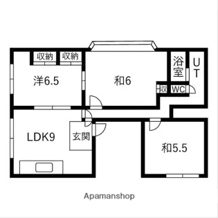 ハイツ舟橋【102号室】の間取り