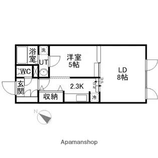 ポーザタウン当別NO−1【122号室】の間取り