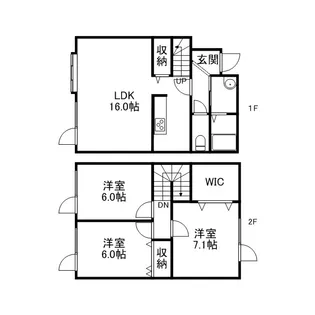 ラ・カームテラス【2階】の間取り