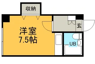ホワイトビルA【00507号室】の間取り