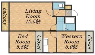 晃和レジデンス【3階】の間取り