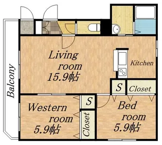 ファイブ・ウェーブ【3階】の間取り