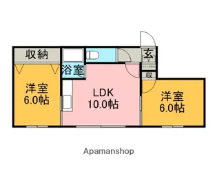 H・Sハイツ【202号室】の間取り
