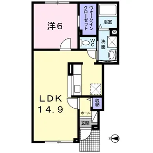 クオリア【1階】の間取り