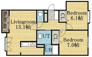 スールアスセーナ【2階】の間取り