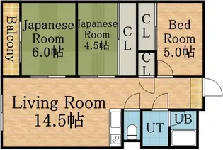 コスモロイヤル東苗穂A棟【402号室】の間取り
