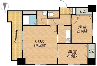 ビッグパレス南12条【11階】の間取り