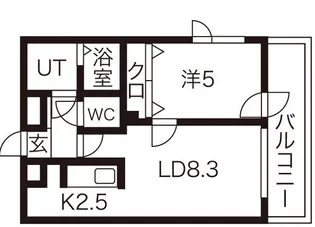 カトラン麻生【4階】の間取り