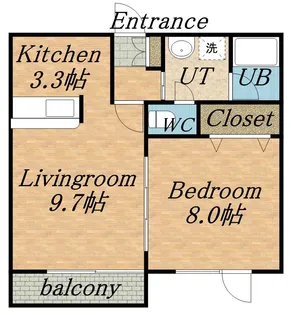 コーポサンライズ【102号室】の間取り