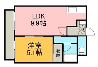 トミイビルNO.40【805号室】の間取り