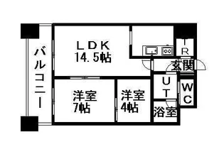 パークアクシス札幌植物園前【14階】の間取り