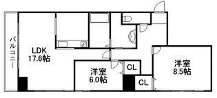 レジディア大通公園【7階】の間取り
