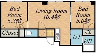 新琴似横井ビル【303号室】の間取り