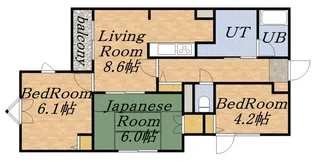 ガーデンハウス北大通り【304号室】の間取り