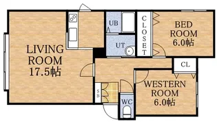ウエルス西野【301号室】の間取り