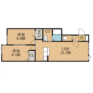 ルミエールFOREST(フォレスト)【2階】の間取り