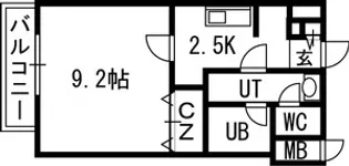 スカイヒルズN15【01203号室】の間取り
