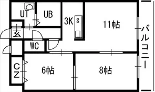 LENNON TERRAZA6ー3【00902号室】の間取り