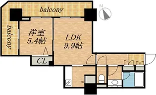 PRIME URBAN札幌 RIVER FRONT【02011号室】の間取り