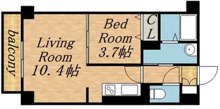PRIME URBAN大通東【00802号室】の間取り