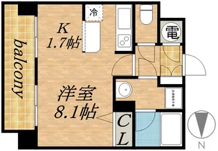 クレジデンス札幌・南4条【00706号室】の間取り