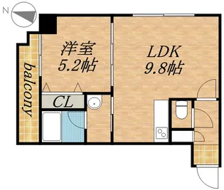 ISグランデ札幌【00502号室】の間取り