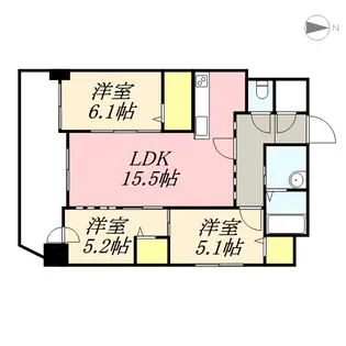 メゾン・クー・ドゥ・クールⅦ【7階】の間取り