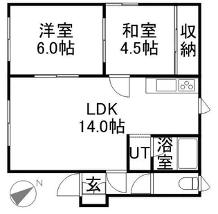 三和興産マンション【202号室】の間取り