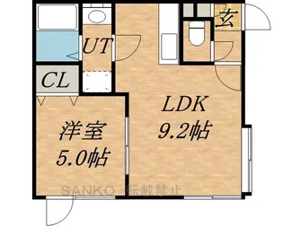 エフ グランツ【201号室】の間取り