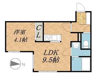 ノースカナル【403号室】の間取り