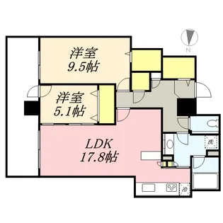 プレミスト札幌ターミナルタワー【37階】の間取り