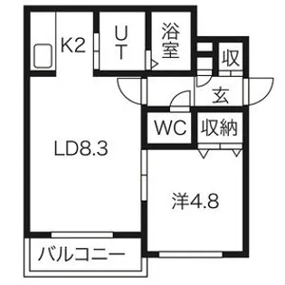 サンルーチェ山鼻【4階】の間取り
