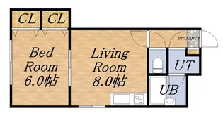 レジデンス高石【0102号室】の間取り