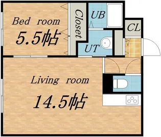 プレステージ知事公館【4階】の間取り
