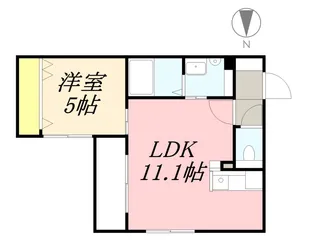 キャメロットコート桑園【404号室】の間取り
