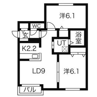 ル・ファール大通【2階】の間取り