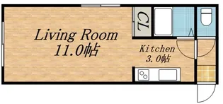 シティノースワン【107号室】の間取り