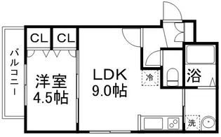 ルーエ北円山【0302号室】の間取り