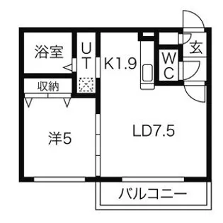 LANAI RESIDENCE琴似(ラナイレジデンス)【1階】の間取り