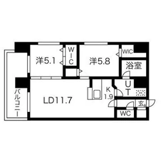 MODENA円山(モデナ円山)【9階】の間取り