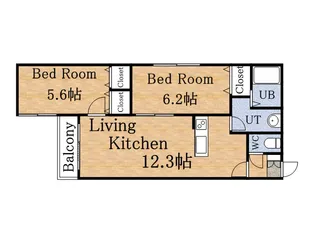 ウエストヴィレッジ【0403号室】の間取り