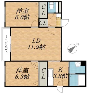 ファースト アベニュー【3階】の間取り
