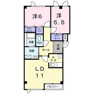 ディア樹林【1階】の間取り