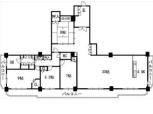 知事公館前タワーレジデンス【03002号室】の間取り