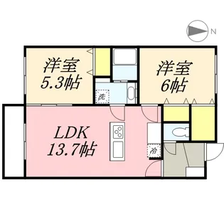 GRANEIGE YAMAHANA【301号室】の間取り