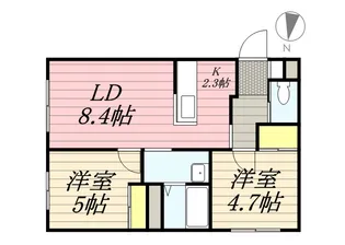 フォレストRーⅡ【2階】の間取り