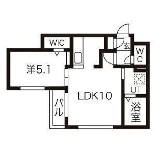 プレオン・ウエスト・ロカ【4階】の間取り