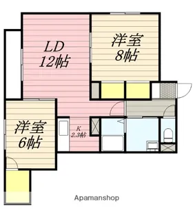 北海道札幌市西区発寒十二条4丁目【アパート】の間取り