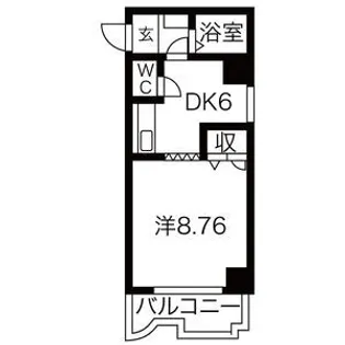 フラット北26条【705号室】の間取り